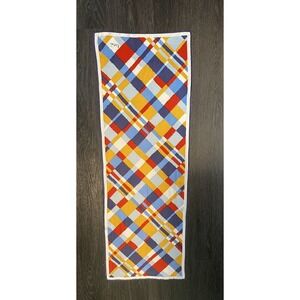 Elteé Vintage 1970s Designer Scarf Red White Blue And Orange 15” By 42”